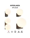 INTERLAKEN * APLIQUE IP54 2*G9 NEGRO